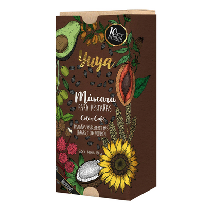 Yuya Máscara para pestañas 10 aceites naturales (Color café)