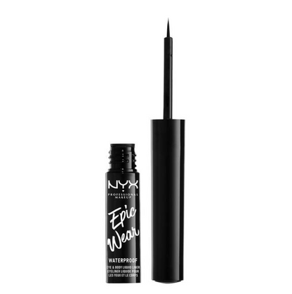 NYX Epic Wear Color Negro Delineador Líquido Para Ojos Waterproof