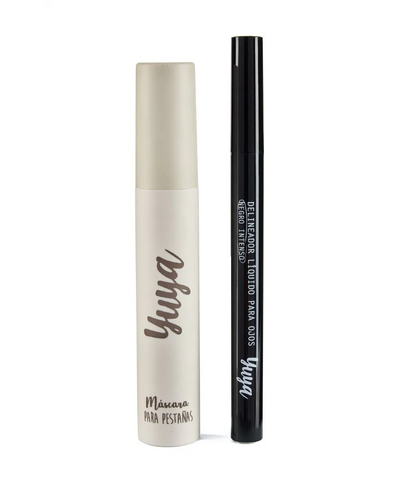 Yuya Set Mascara de pestañas 10 aceites + Delineador de ojos tipo plumón