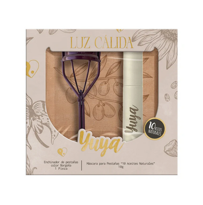 Yuya Set Luz Cálida (Enchinador de pestañas + Mascara de pestañas 10 aceites)